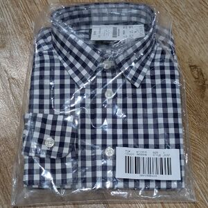 Crewcuts Boy's Blue and White Checkered Button Down Shirt